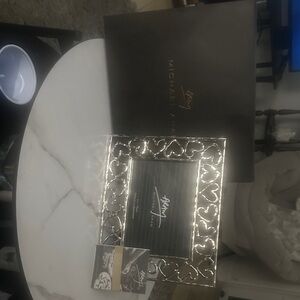 Michael Aram Silver Heart Motif Picture Frame